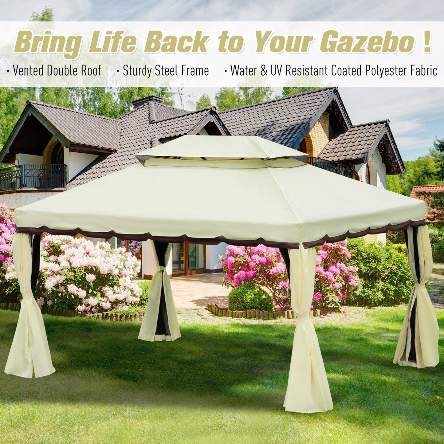 outsunny-3-x-4-m-aluminium-metal-gazebo-marquee-canopy-pavilion-patio-garden-party-tent-shelter-with-nets-and-sidewalls-cream-white