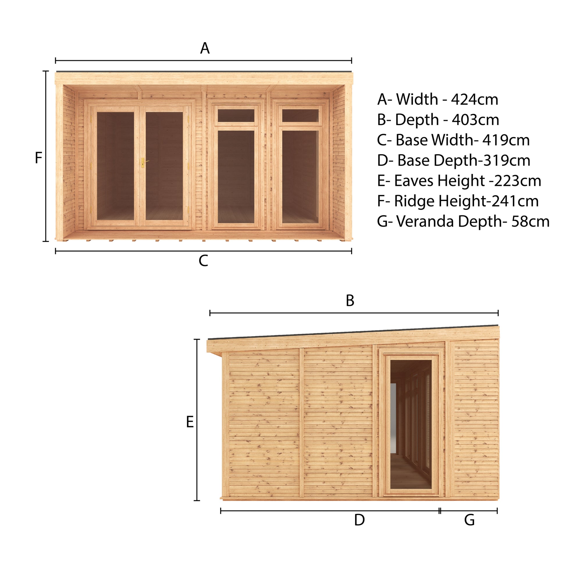 Sherwood Cresswell 4M X 3M Insulated Garden Room