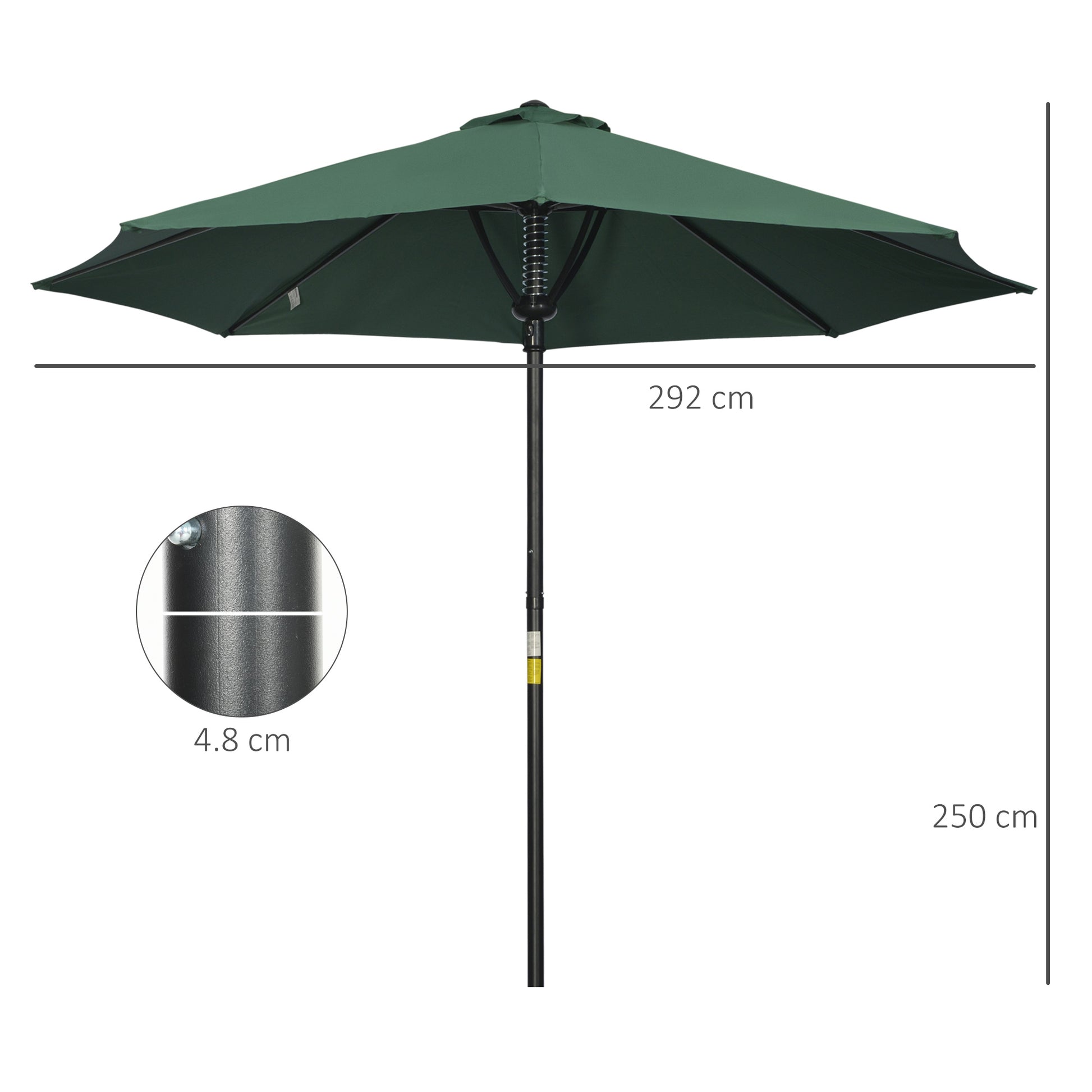 outsunny-garden-parasol-umbrella-outdoor-market-table-umbrella-sun-shade-canopy-with-8-ribs-green