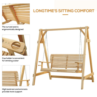 outsunny-2-seater-larch-wood-swing-chair-bench