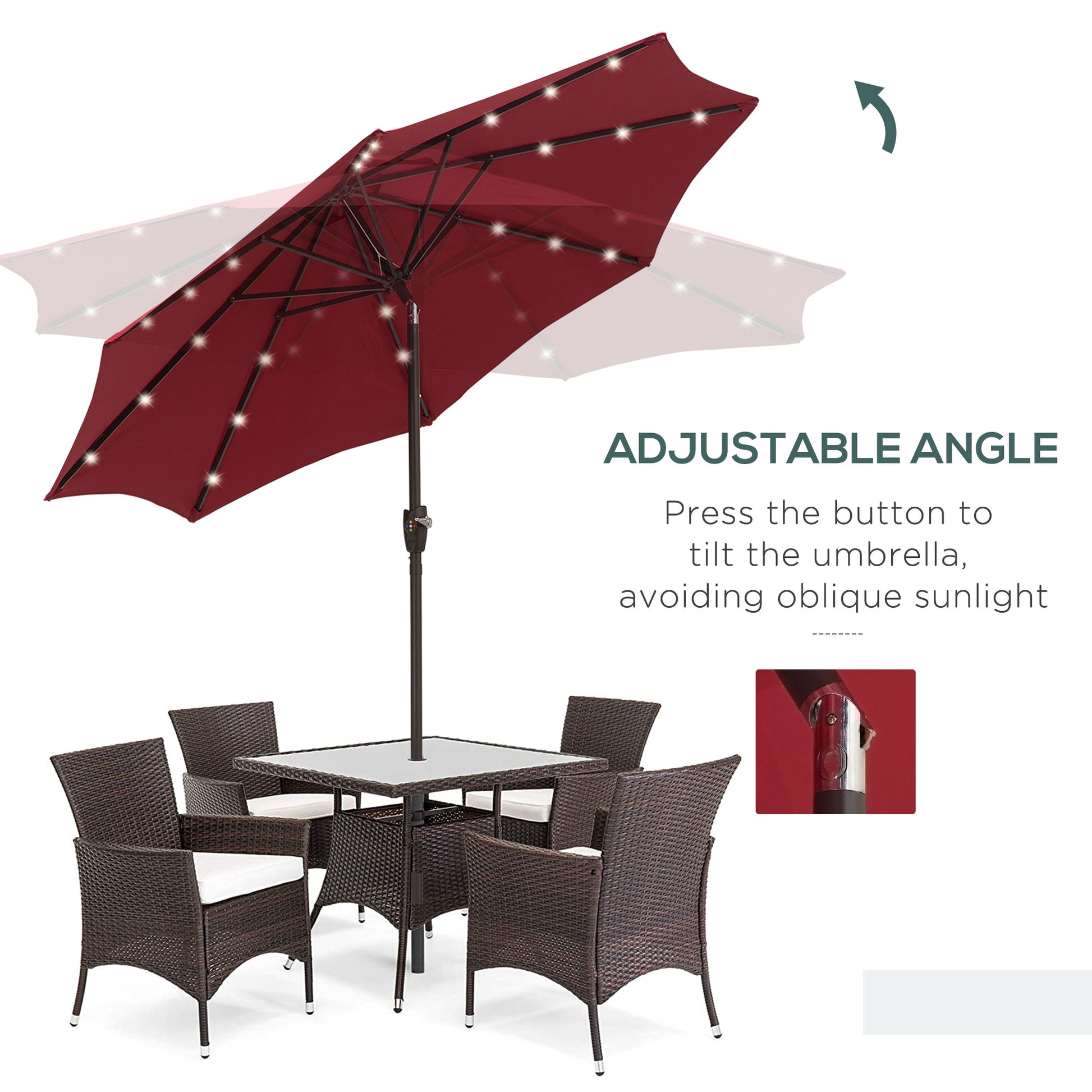 outsunny-2-7m-garden-24-led-light-parasol-solar-outdoor-tilt-sun-umbrella-patio-club-party-event-manual-sun-shade-w-hand-crank-and-8-ribs-red