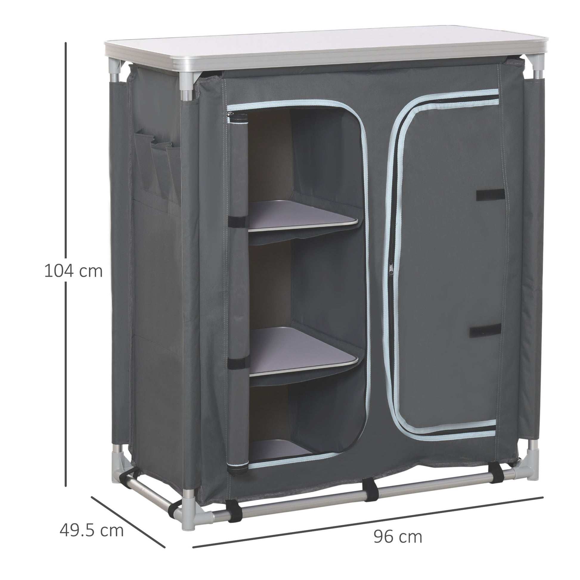 outsunny-aluminum-camping-cupboard-camping-kitchen-station-cook-table-with-3-shelf-storage-organiser-for-bbq-party-picnics-with-carrying-bag