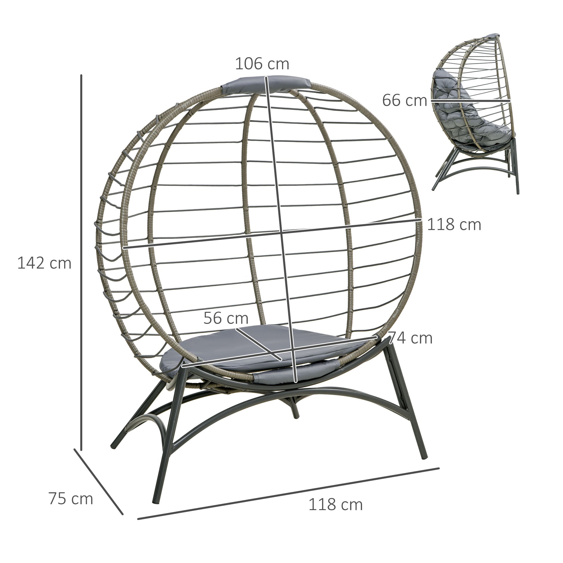 outsunny-folding-rattan-egg-chair-freestanding-basket-chair-with-cushion-bottle-holder-bag-for-outdoor-or-indoor-grey-and-black