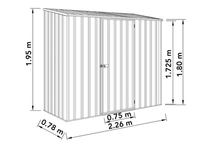 Absco Space Saver 2.26M X 0.78M - (Zinc)