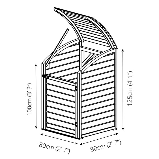 Pressure Treated Single Bin Store