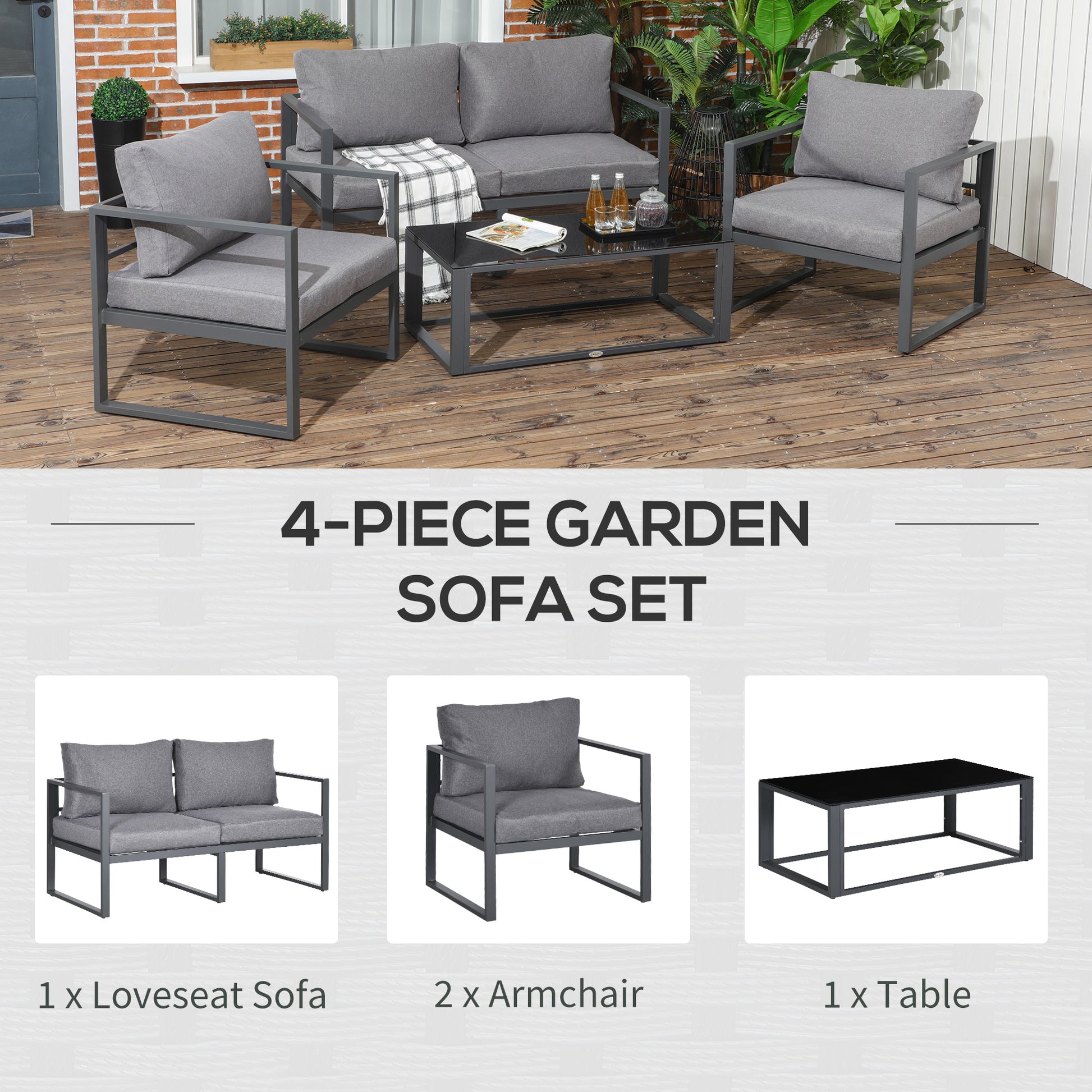 outsunny-4-pieces-garden-sofa-set-2-single-armchair-1-bench-side-table-set-aluminium-frame-patio-furniture-with-cushions-grey