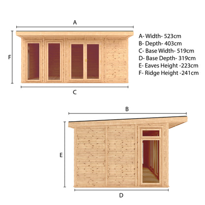 Sherwood Edwinstowe 5M X 3M Insulated Garden Room