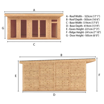 Sherwood Edwinstowe 5M X 4M Insulated Garden Room