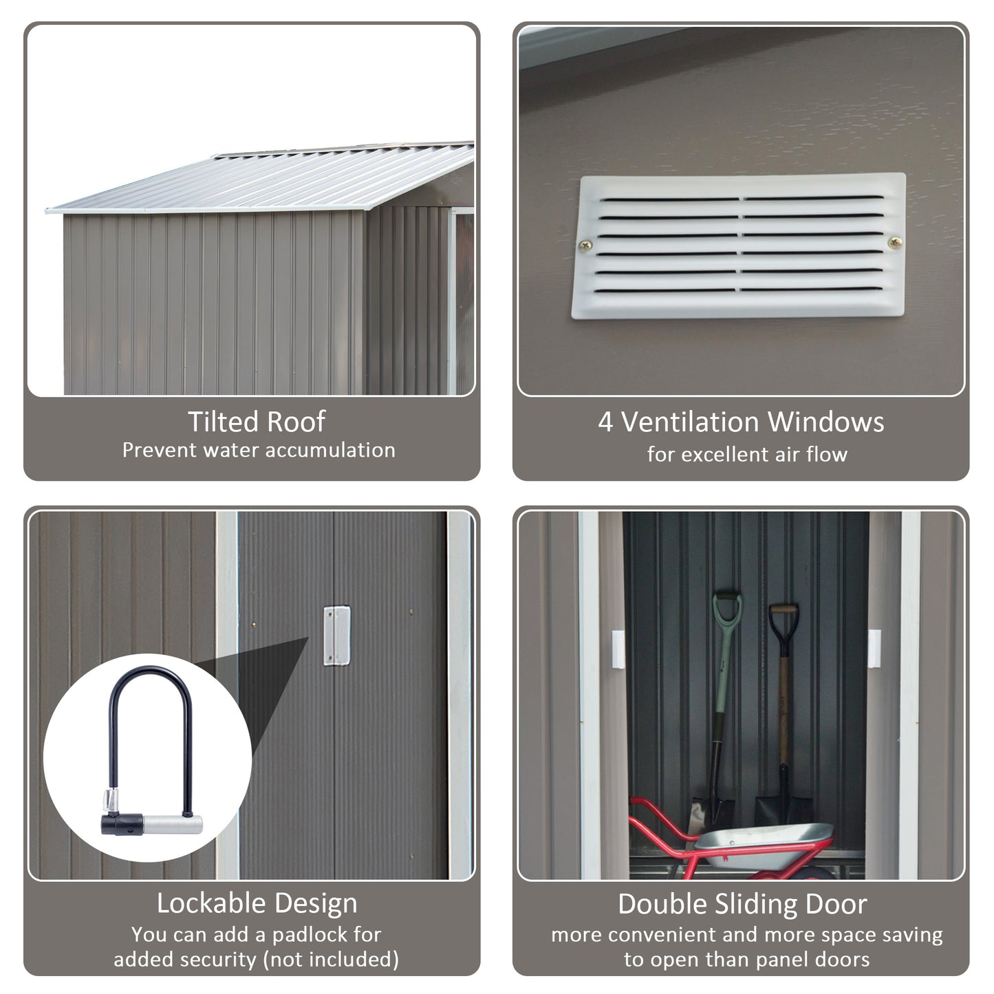 outsunny-9-x-6-ft-metal-garden-storage-shed-sloped-roof-tool-house-with-foundation-ventilation-double-door-grey