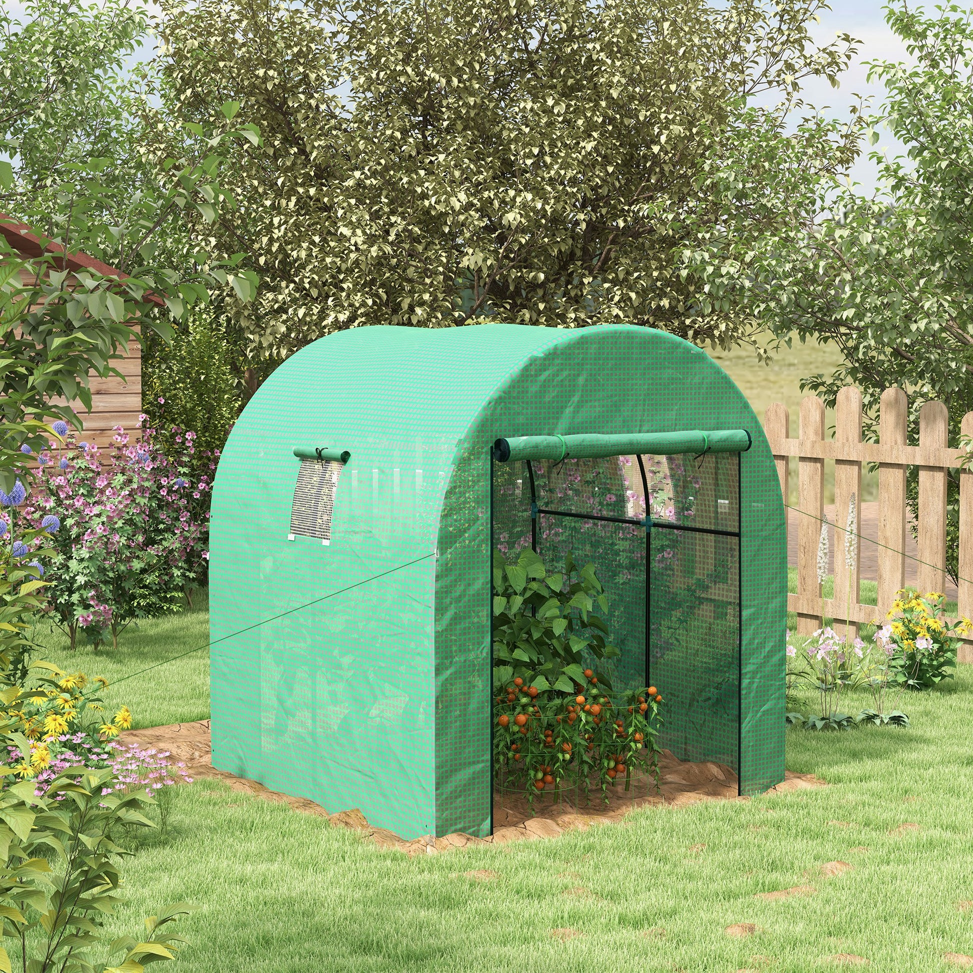 outsunny-polytunnel-greenhouse-walk-in-grow-house-with-uv-resistant-pe-cover-doors-and-mesh-windows-1-8-x-1-8-x-2m-green