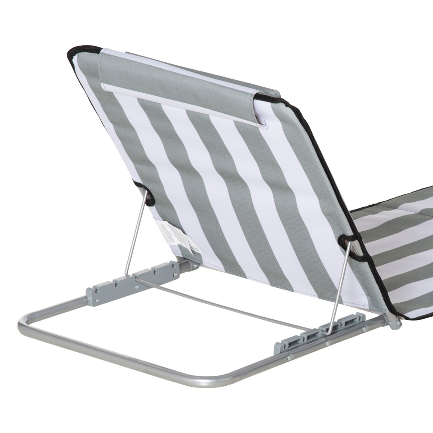 outsunny-set-of-2-foldable-garden-beach-chair-mat-lightweight-outdoor-sun-lounger-seats-adjustable-back-metal-frame-pe-fabric-head-pillow-light-grey