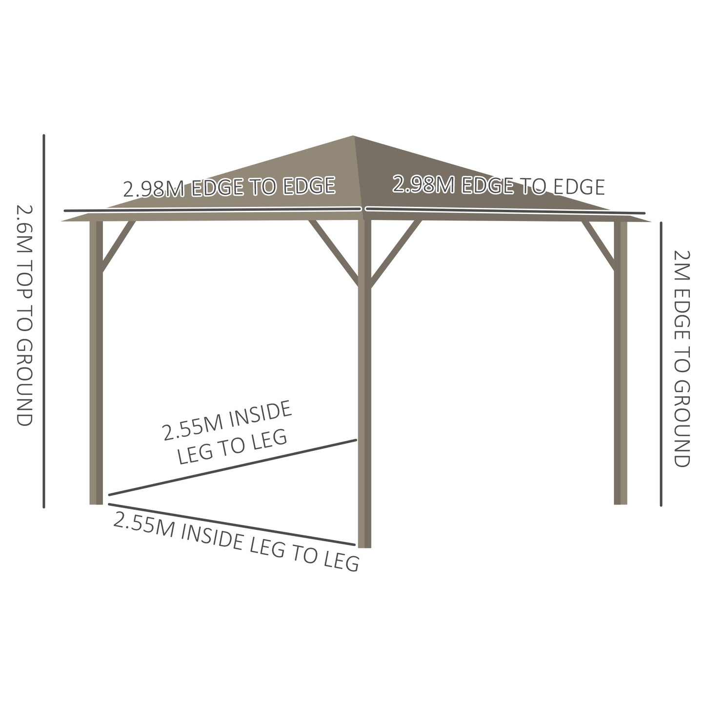 outsunny-3-x-3-m-garden-gazebo-with-netting-and-curtains-hard-top-gazebo-canopy-shelter-with-metal-roof-aluminium-frame-for-garden-lawn-deck-bronze-tone