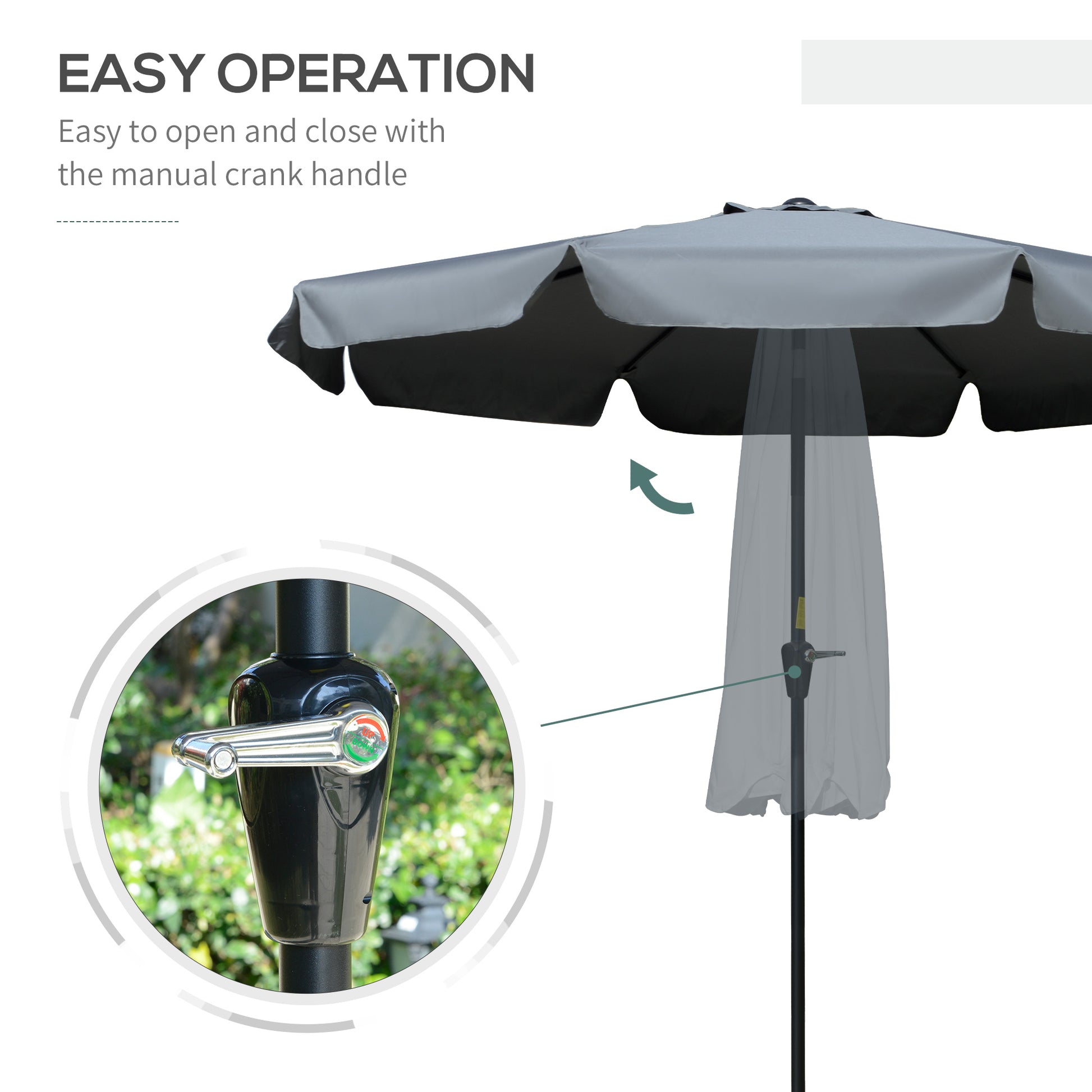 outsunny-2-66m-patio-umbrella-garden-parasol-outdoor-sun-shade-table-umbrella-with-ruffles-8-sturdy-ribs-charcoal-grey