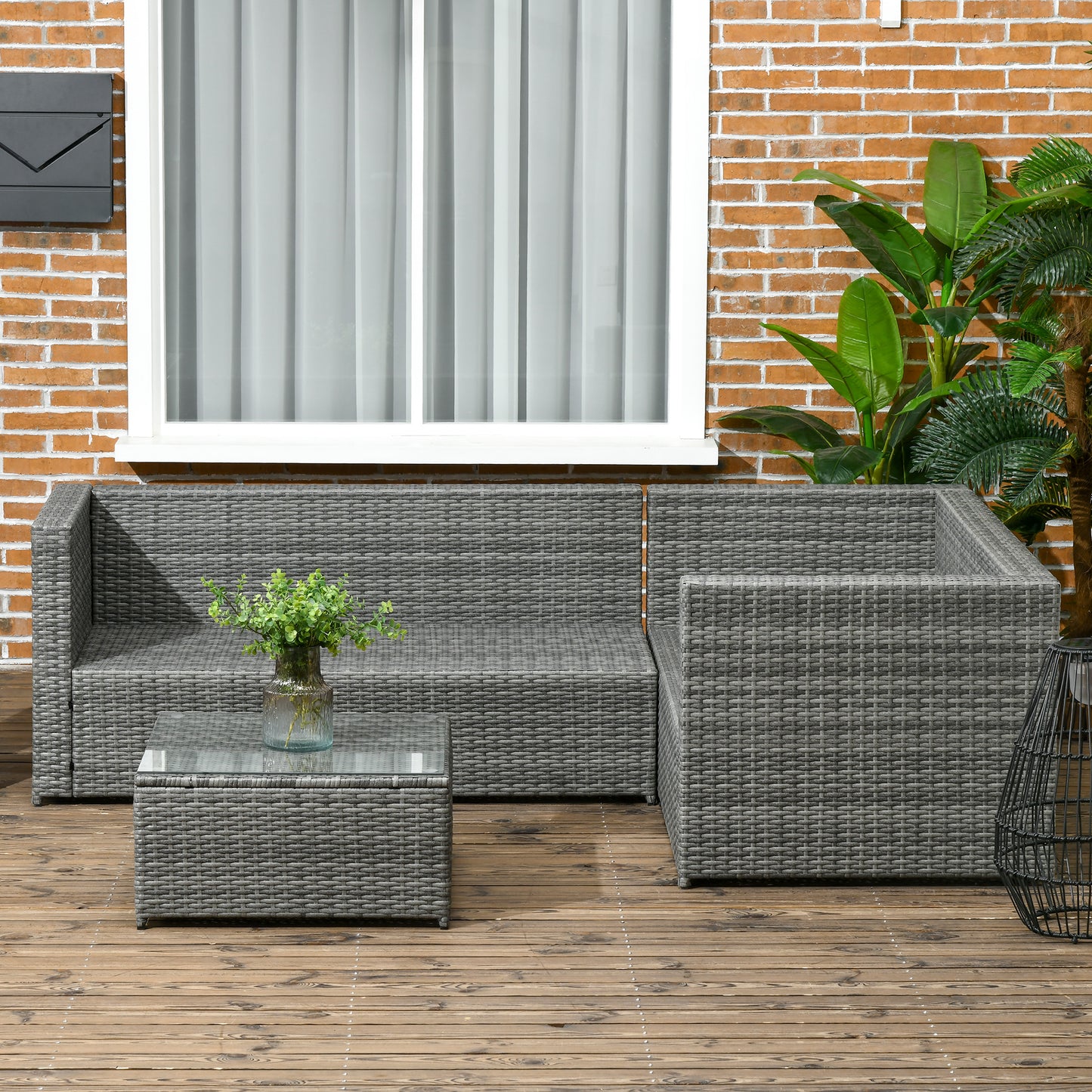 outsunny-3-pieces-rattan-garden-furniture-4-seater-outdoor-patio-corner-sofa-chair-set-with-coffee-table-thick-cushions-grey