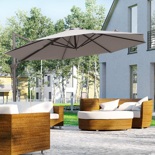 outsunny-3m-roma-umbrella-sun-shade-cantilever-hanging-parasol-w-cross-base-hand-crank-aluminium-frame-360-rotation-grey