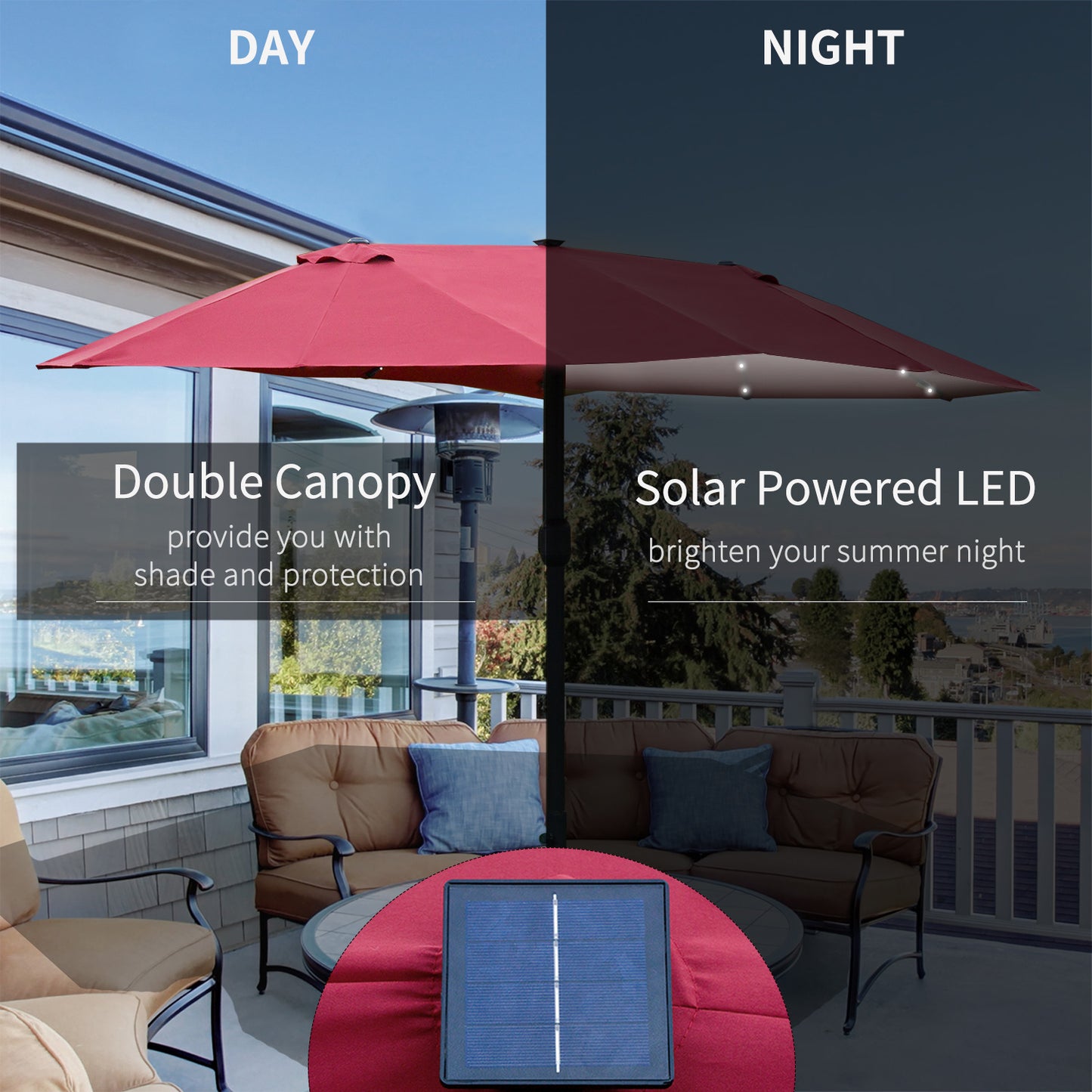 outsunny-4-4m-double-sided-sun-umbrella-garden-parasol-patio-sun-shade-outdoor-with-led-solar-light-no-base-included-wine-red