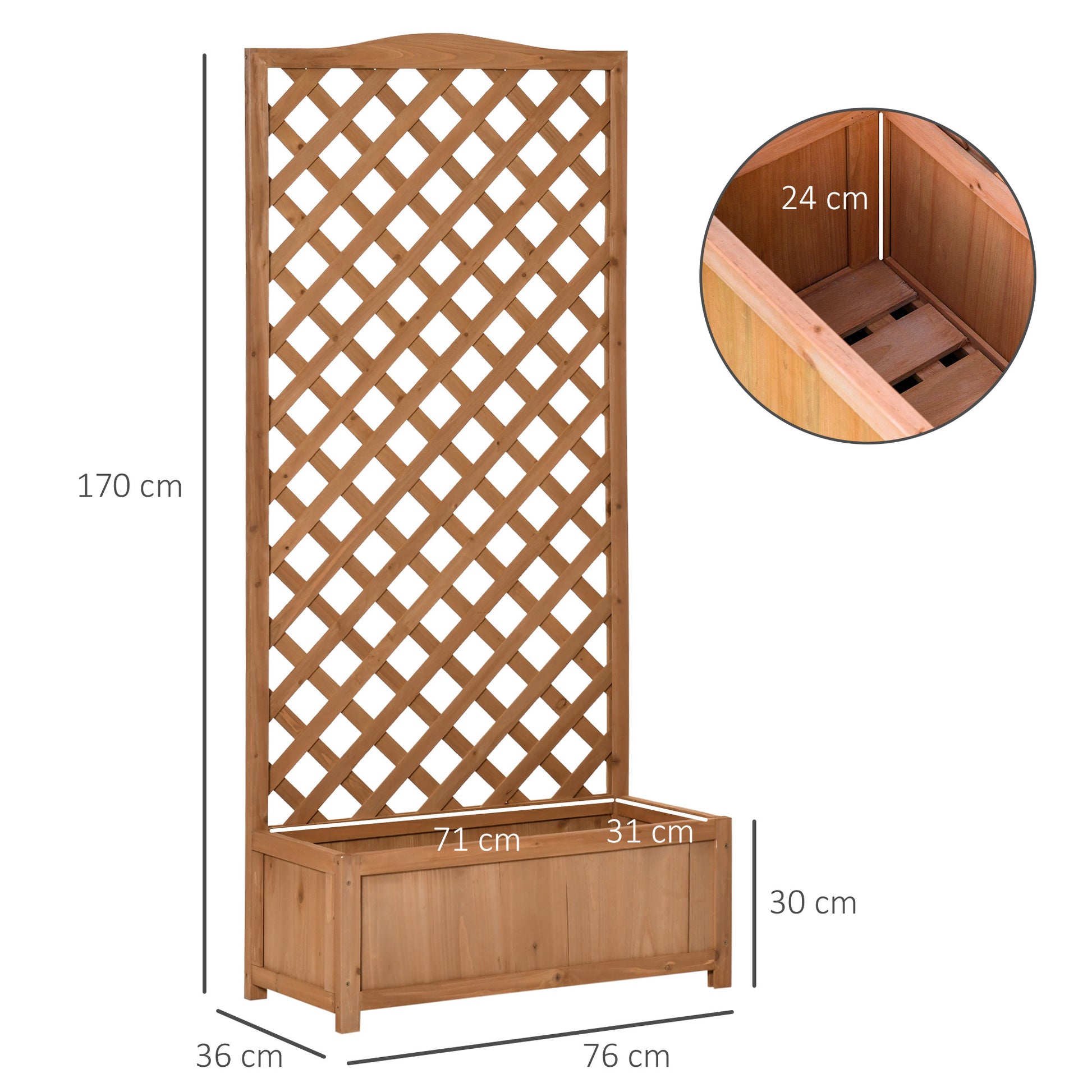 outsunny-garden-wooden-planter-box-with-trellis-free-standing-flower-raised-bed-with-lattice-for-climbing-plants-76cm-x-36cm-x-170cm-brown