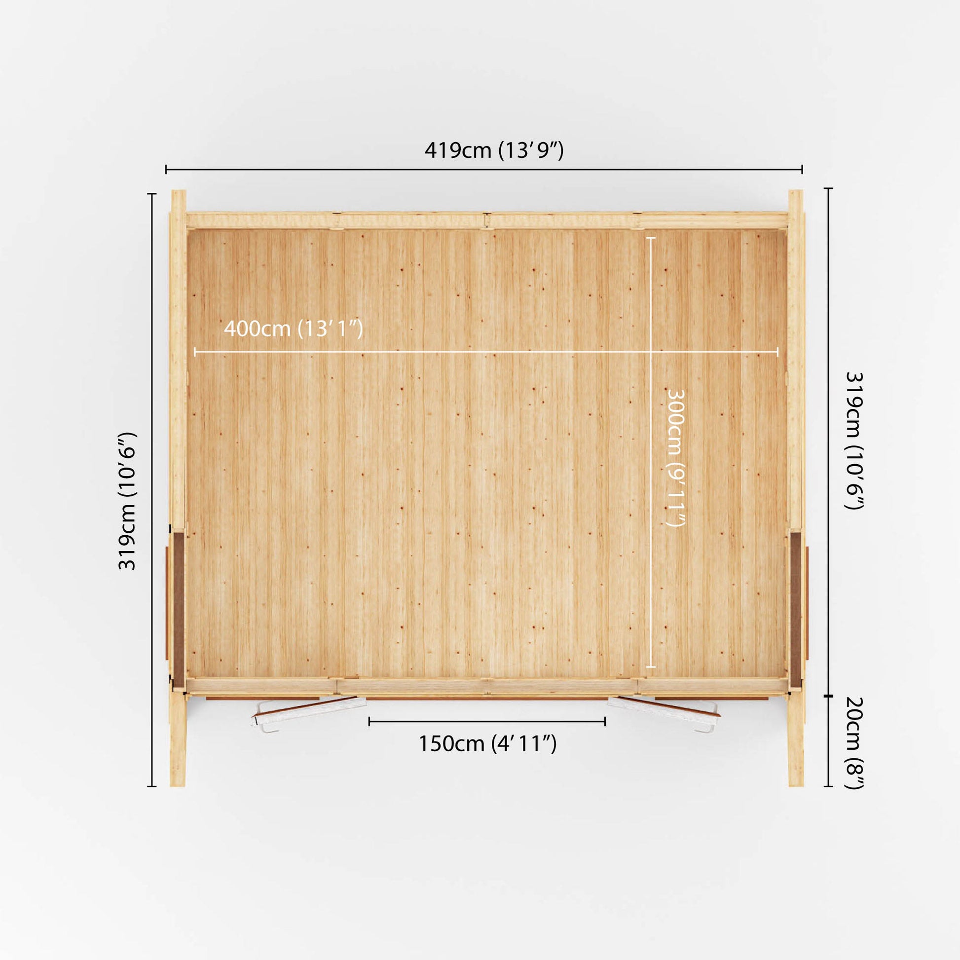 Sherwood Harlow 4M X 3M Insulated Garden Room - (Upvc Windows & Doors) - Oak