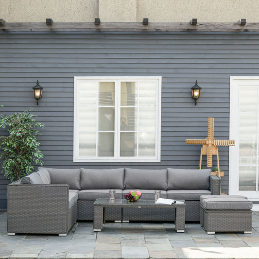 outsunny-8-seater-pe-rattan-garden-corner-sofa-set-outdoor-wicker-conservatory-furniture-coffee-table-footstool-grey