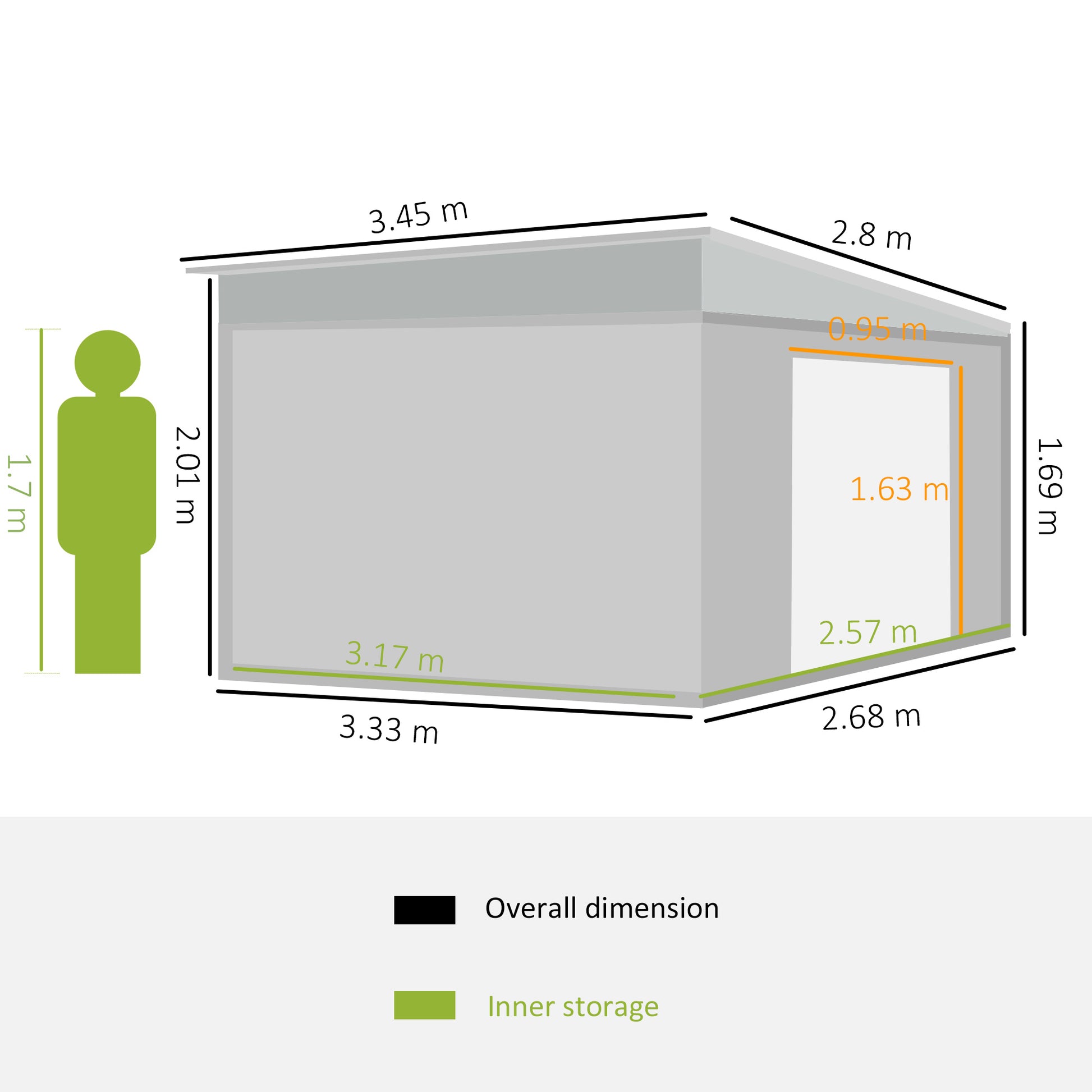 outsunny-11-x-9-ft-metal-garden-storage-shed-sloped-roof-tool-house-with-double-sliding-doors-and-2-air-vents-grey