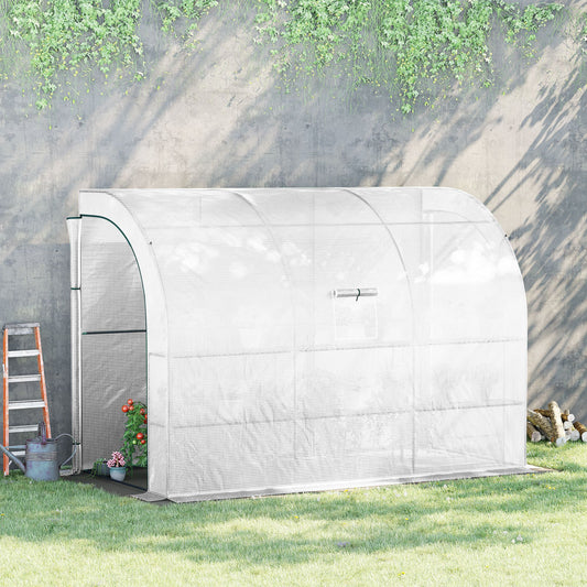 outsunny-outdoor-walk-in-greenhouse-plant-nursery-with-zippered-doors-pe-cover-and-3-tier-shelves-white-300-x-150-x-213-cm