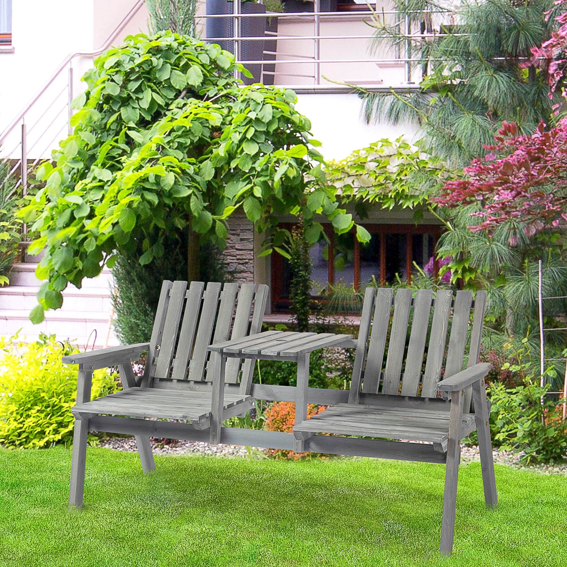 outsunny-2-seater-furniture-wooden-garden-bench-antique-loveseat-chair-table-conversation-set-for-yard-lawn-porch-patio-grey