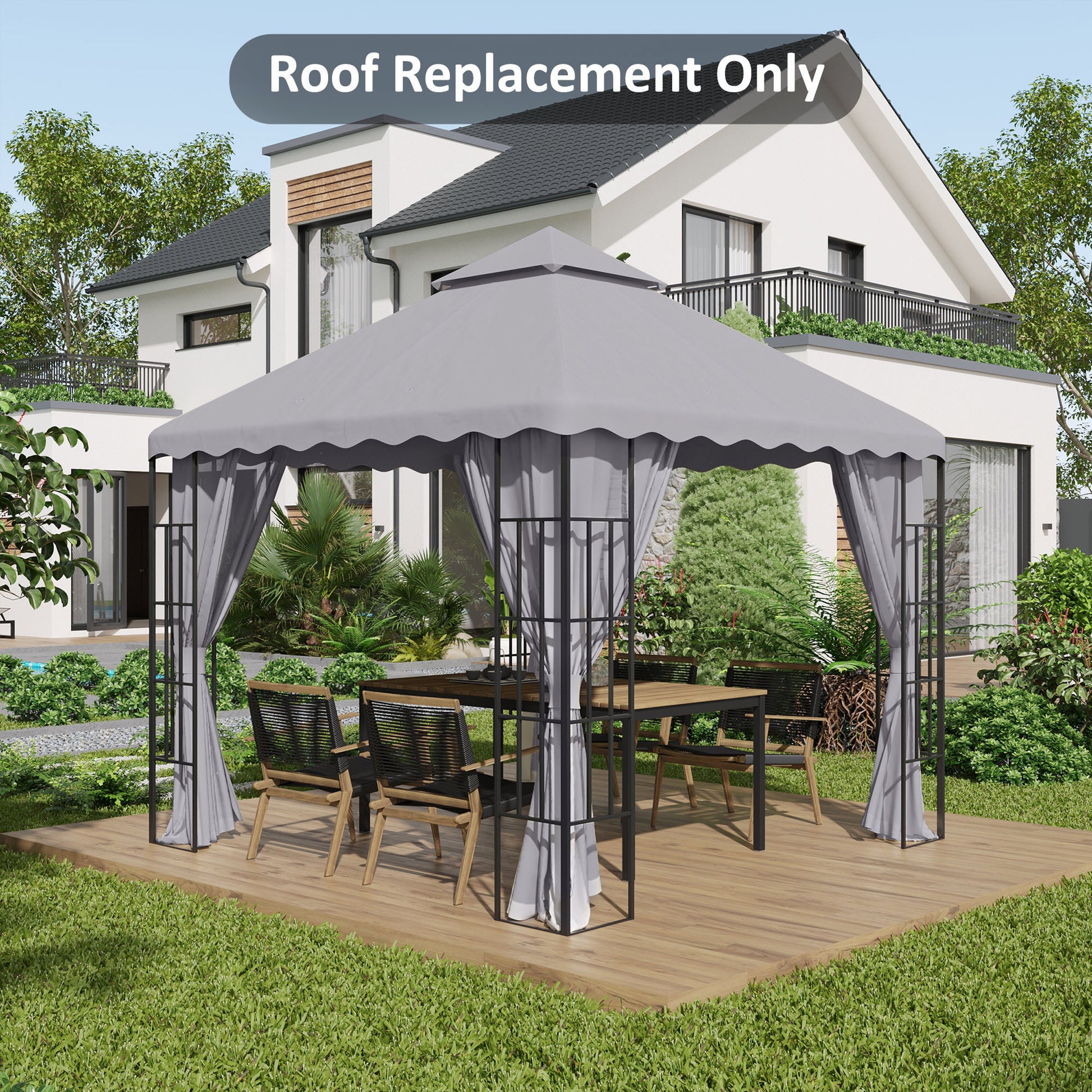 outsunny-3-x-3-m-gazebo-canopy-replacement-covers-2-tier-gazebo-roof-replacement-top-only-light-grey