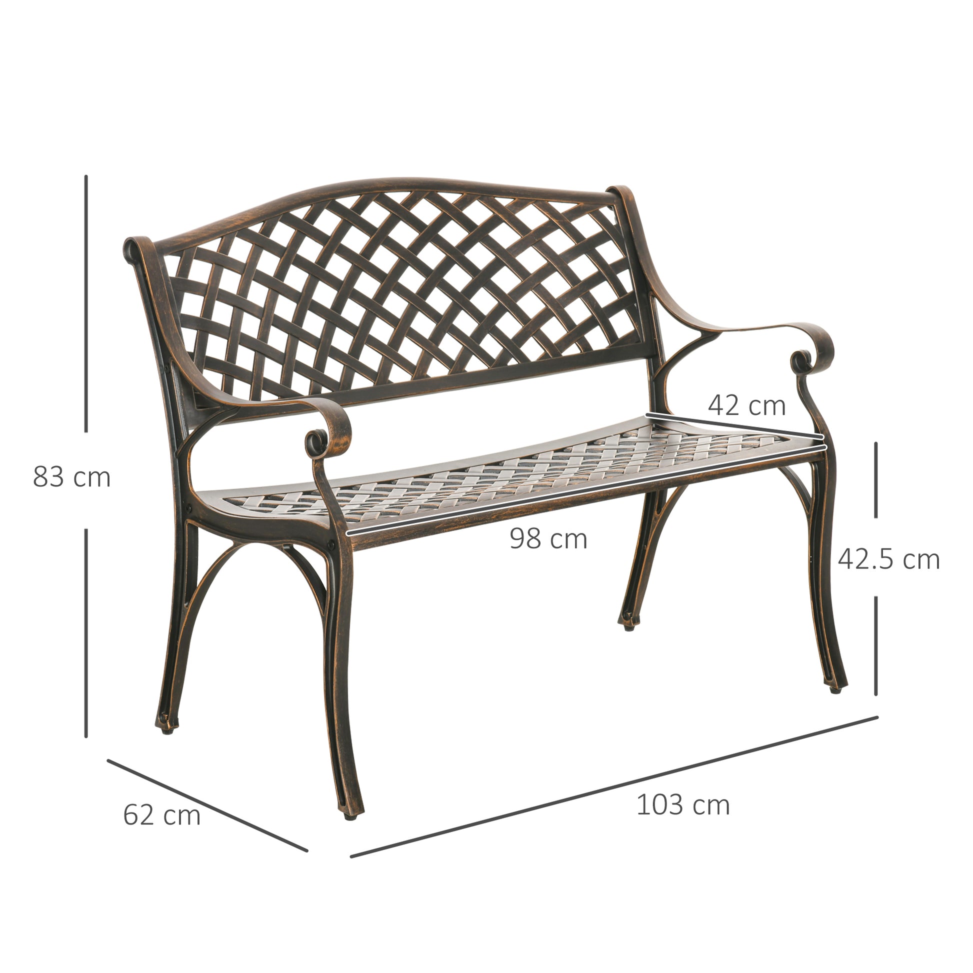 outsunny-cast-aluminium-outdoor-garden-bench-2-seater-antique-patio-porch-park-loveseat-chair-bronze