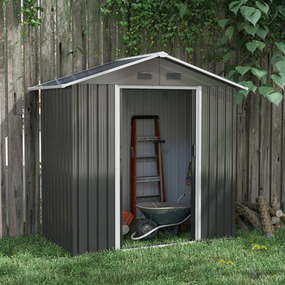 outsunny-6-5x3-5ft-metal-garden-storage-shed-for-outdoor-tool-storage-with-double-sliding-doors-and-4-vents-dark-grey