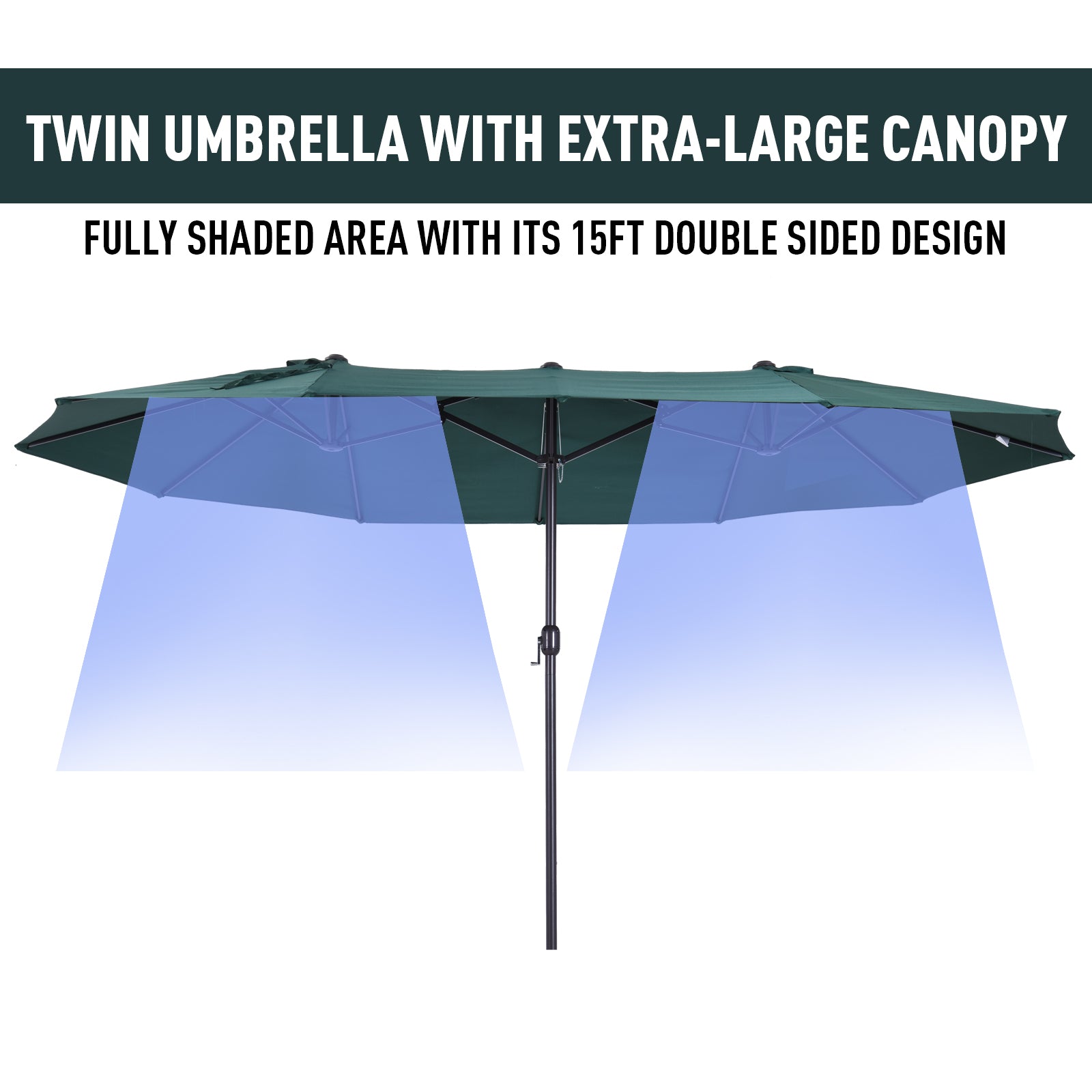 outsunny-4-6m-garden-parasol-double-sided-sun-umbrella-patio-market-shelter-canopy-shade-outdoor-green