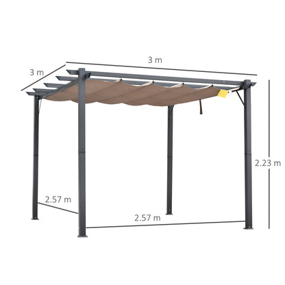 outsunny-3-x-3-meter-aluminium-pergola-canopy-gazebo-awning-outdoor-garden-sun-shade-shelter-marquee-party-bbq