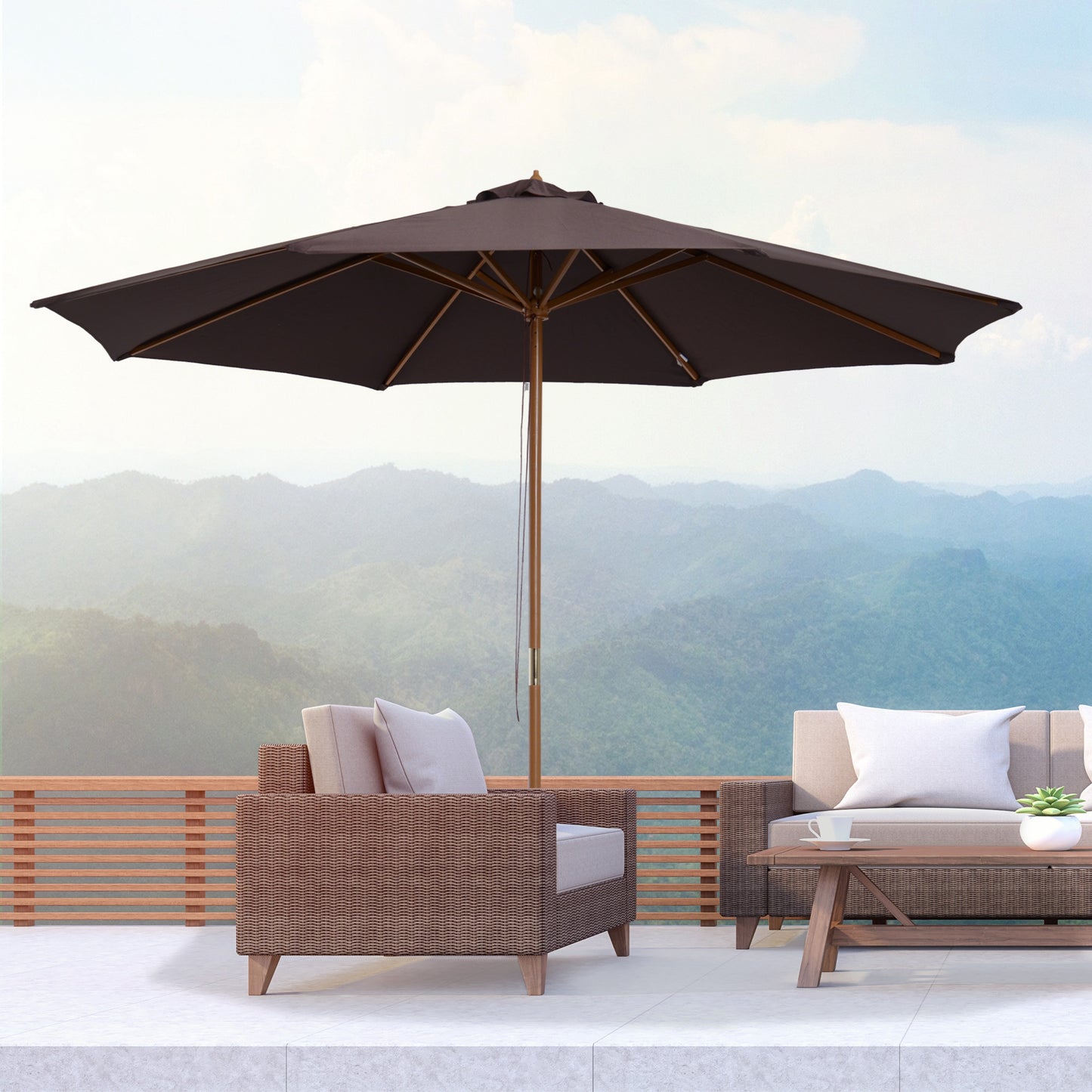 outsunny-3m-bamboo-wooden-market-patio-umbrella-garden-parasol-outdoor-sunshade-canopy-8-ribs-coffee