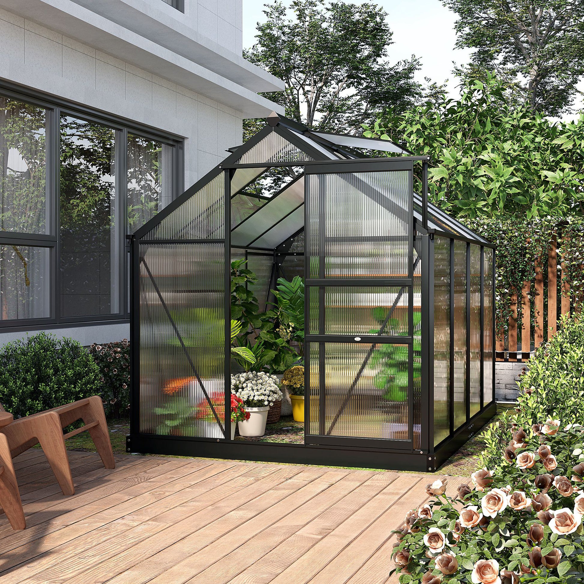 outsunny-clear-polycarbonate-greenhouse-large-walk-in-green-house-garden-plants-grow-galvanized-base-aluminium-frame-with-slide-door-6-x-8ft