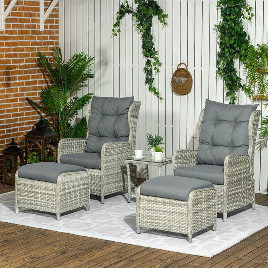 outsunny-5-pieces-pe-rattan-sun-lounger-set-outdoor-half-round-wicker-recliner-sofa-bed-with-glass-top-two-tier-table-and-footstools-mixed-grey