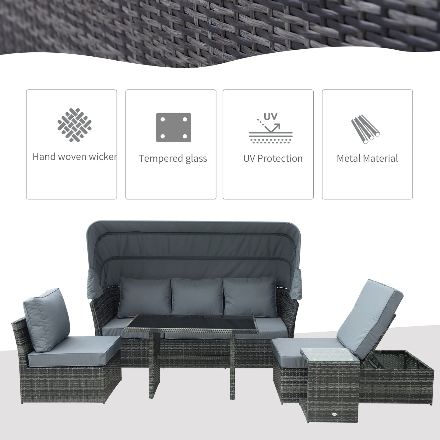 outsunny-5-seater-outdoor-rattan-garden-sofa-sets-reclining-sofa-adjustable-canopy-side-dining-table-set-mixed-grey