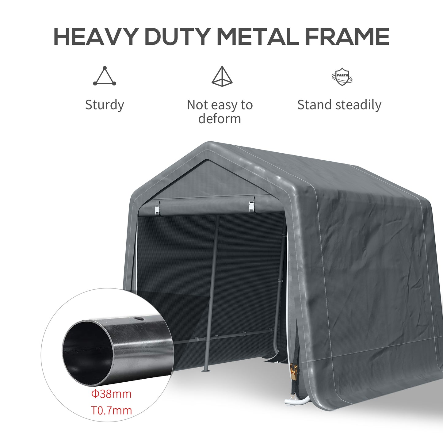 outsunny-garden-storage-tent-heavy-duty-bike-shed-patio-storage-shelter-w-metal-frame-and-double-zipper-doors-2-8m-x-2-4m-x-2-4m-dark-grey