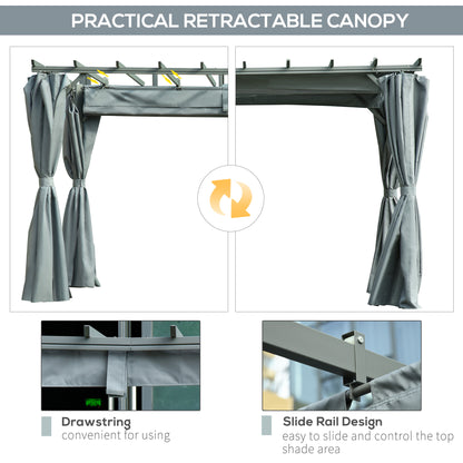 outsunny-3-6-x-3m-outdoor-pergola-gazebo-retractable-canopy-garden-shelter-sun-shade-party-with-curtains-aluminum-dark-grey