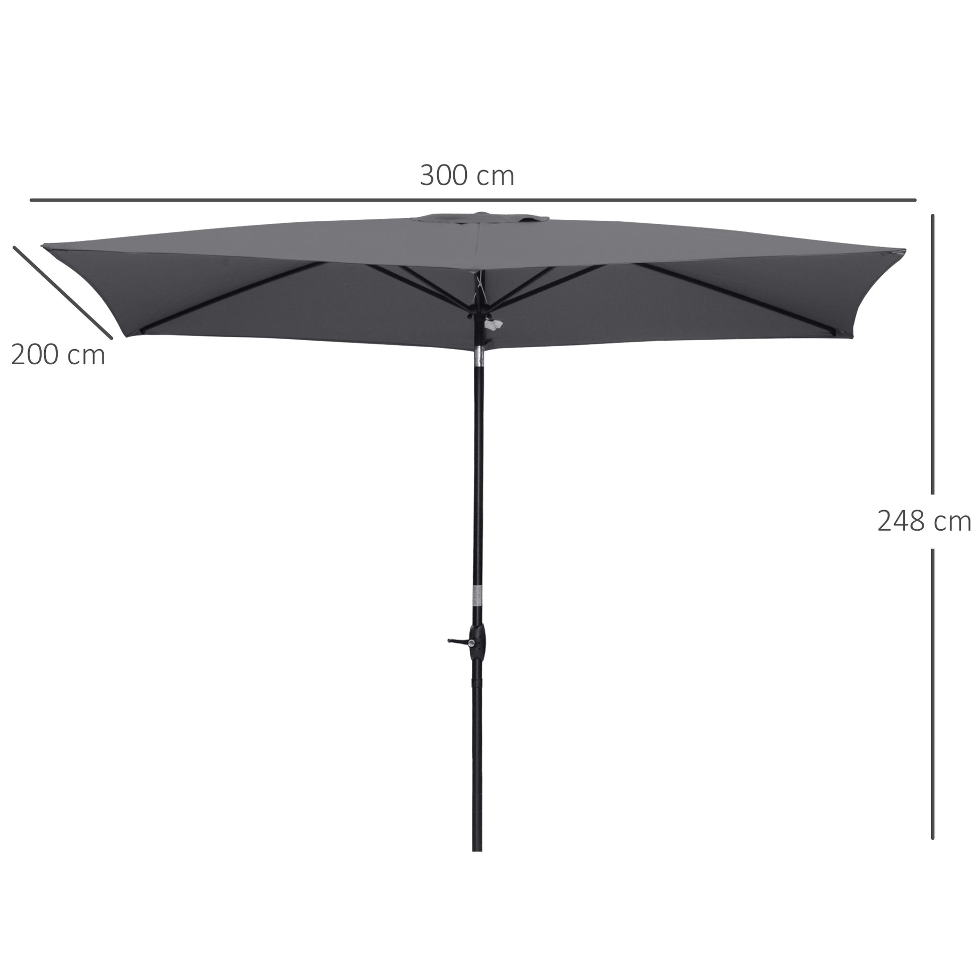 outsunny-2-x-3m-garden-parasols-umbrellas-rectangular-patio-market-umbrella-outdoor-sun-shade-w-crank-push-button-tilt-aluminium-pole-dark-grey