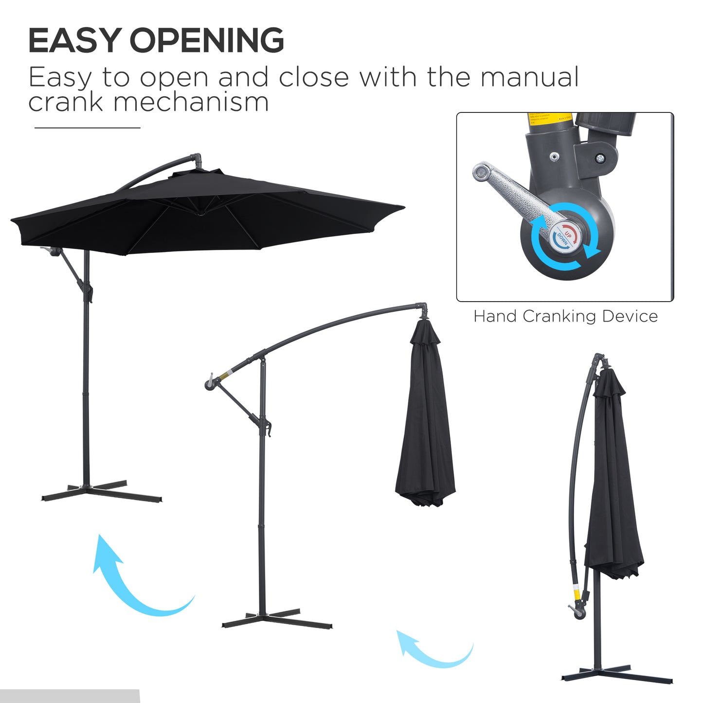 outsunny-3m-garden-cantilever-parasol-patio-banana-hanging-umbrella-sun-shade-with-crank-tilt-8-ribs-and-cross-base-black