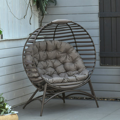 outsunny-2-seater-egg-chair-with-soft-cushion-steel-frame-and-side-pocket-garden-patio-basket-chair-for-indoor-outdoor-brown