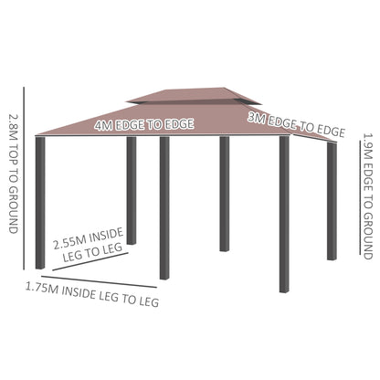 outsunny-4m-x-3m-metal-gazebo-canopy-party-tent-garden-pavillion-patio-shelter-pavilion-with-curtains-sidewalls-brown