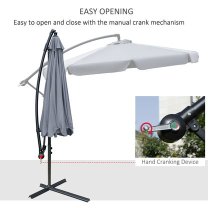 outsunny-2-7m-banana-parasol-cantilever-umbrella-with-crank-handle-and-cross-base-for-outdoor-hanging-sun-shade-dark-grey