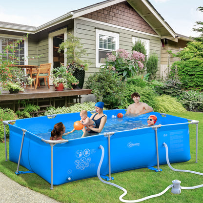 steel-frame-pool-with-filter-pump-and-filter-cartridge-rust-and-reinforced-sidewalls-resistant-above-ground-pool-blue-315-x-225-x-75cm-by-outsunny