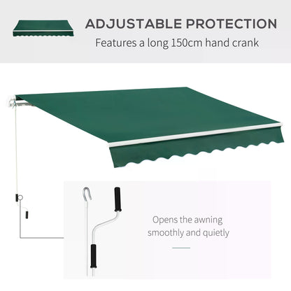 outsunny-4x2-5m-garden-patio-manual-awning-canopy-sun-shade-shelter-retractable-manual-awning-with-fittings-and-crank-handle-green