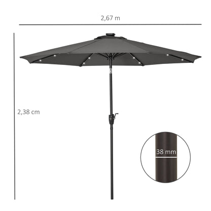 outsunny-garden-24-led-light-parasol-outdoor-tilt-sun-umbrella-patio-club-party-event-manual-sun-shade-w-hand-crank-grey