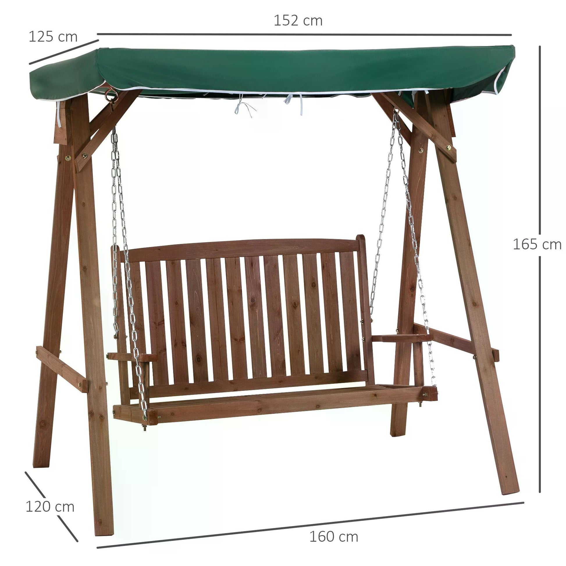 outsunny-fir-wood-2-seater-outdoor-garden-swing-chair-w-canopy-green