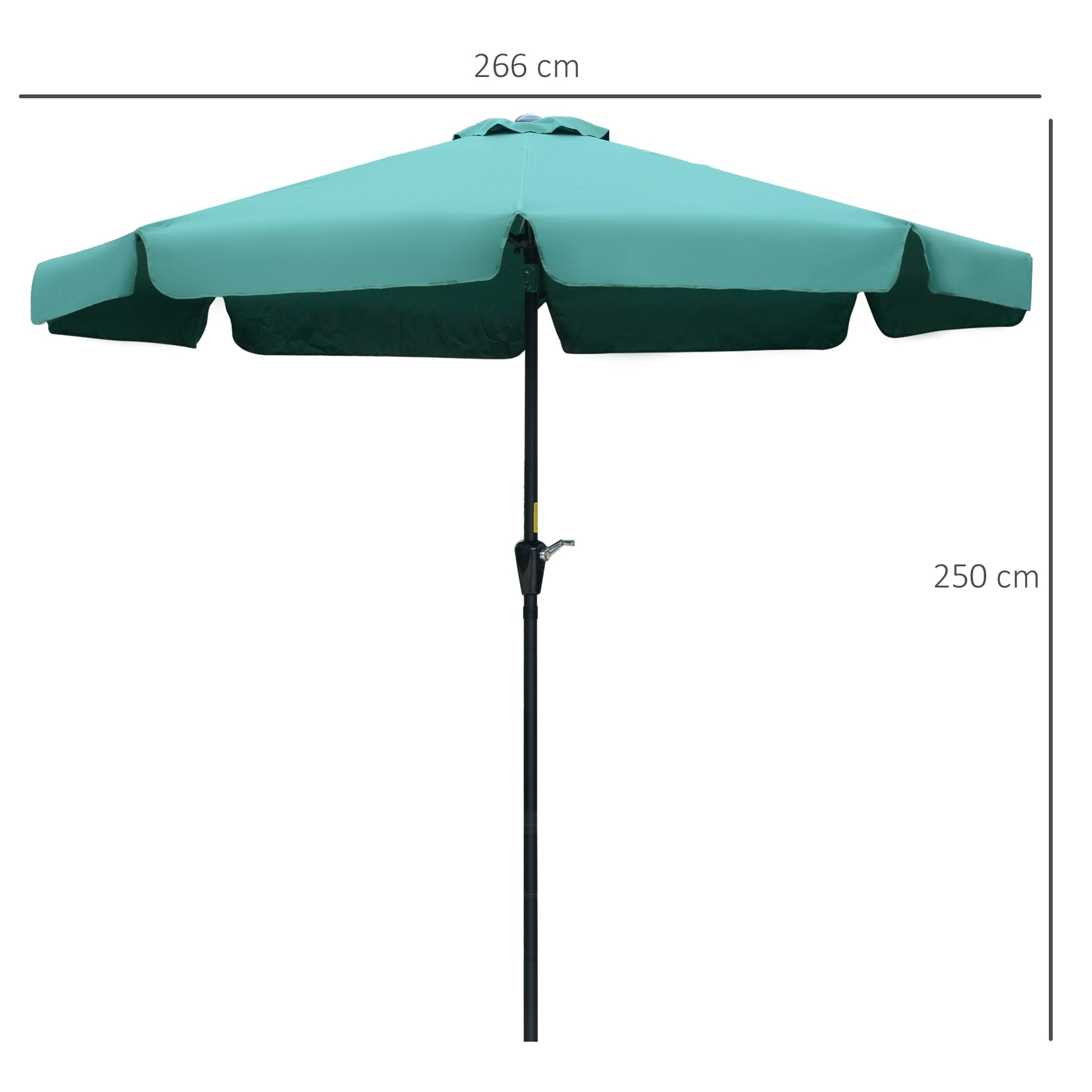 outsunny-2-66m-garden-parasol-umbrella-outdoor-market-table-umbrella-outdoor-sun-shade-with-ruffles-8-sturdy-ribs-green