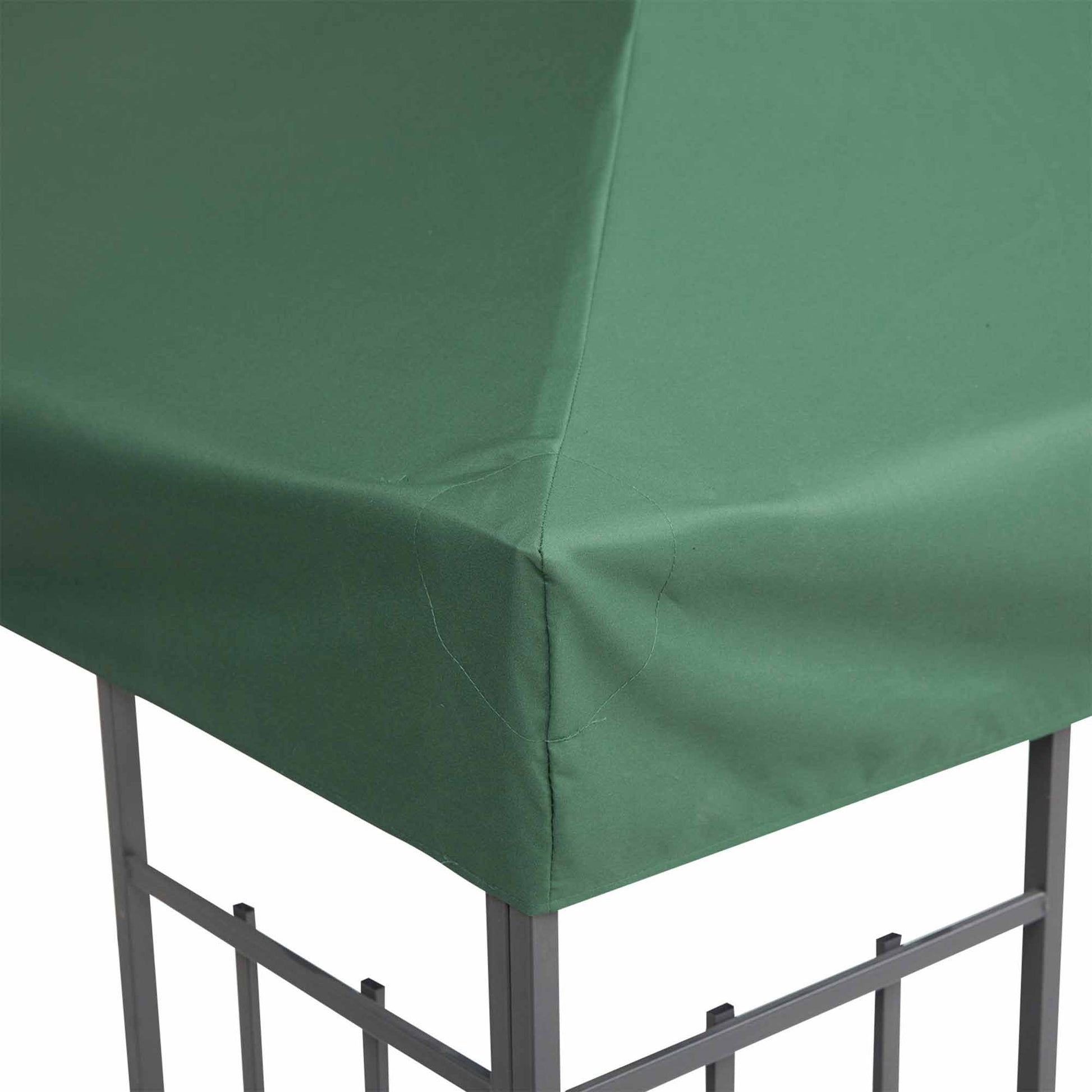 outsunny-3-x-3-m-gazebo-top-cover-double-tier-canopy-replacement-pavilion-roof-dark-green