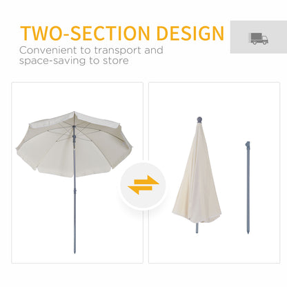 outsunny-2-2m-tilt-beach-umbrella-parasol-cream-white