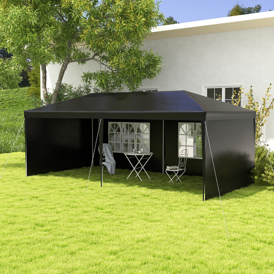 outsunny-6-x-3-m-party-tent-gazebo-marquee-outdoor-patio-canopy-shelter-with-windows-and-side-panels-black